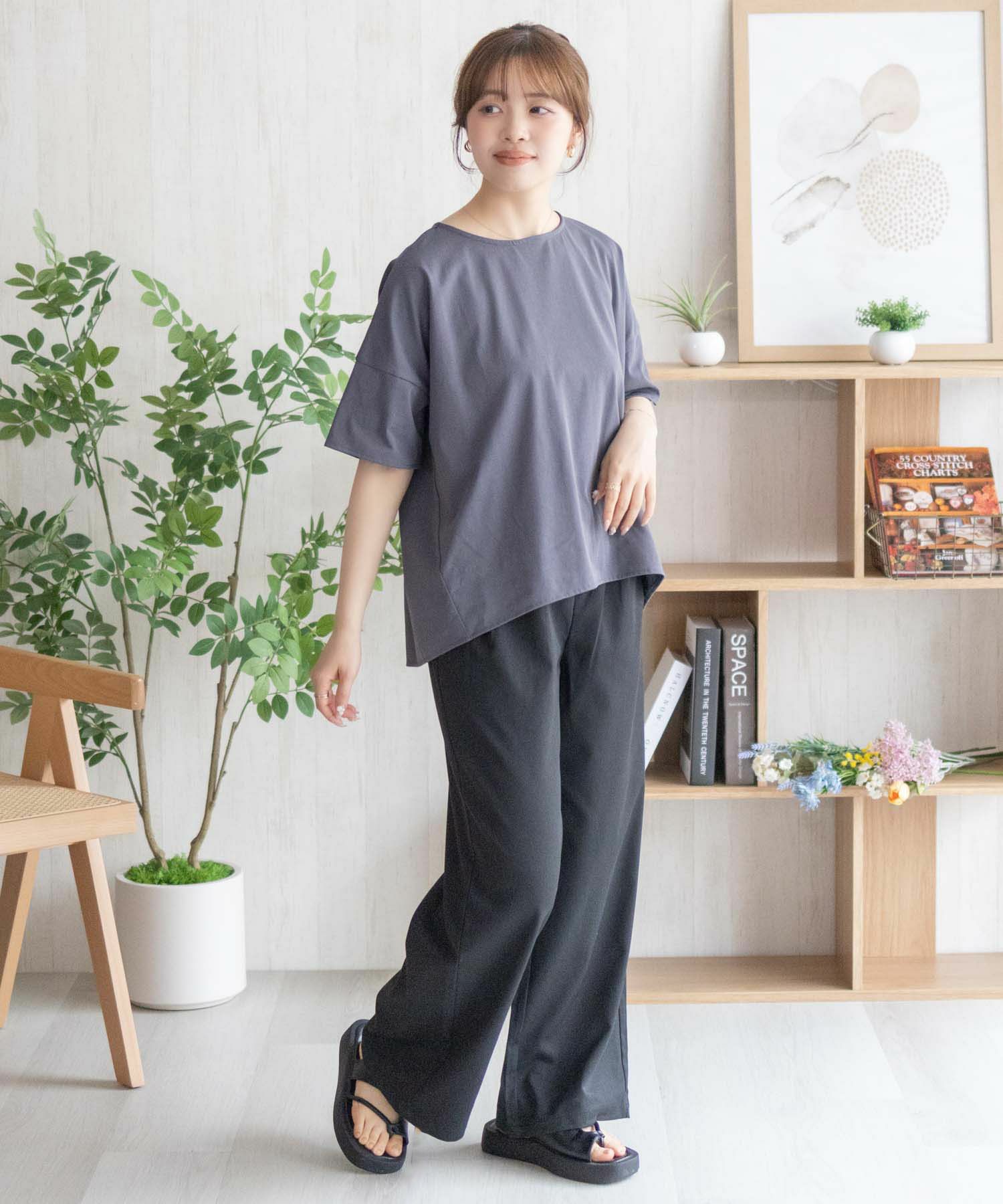 nAvy SARARI  切替ワイドプルオーバー レディース商品画像-28