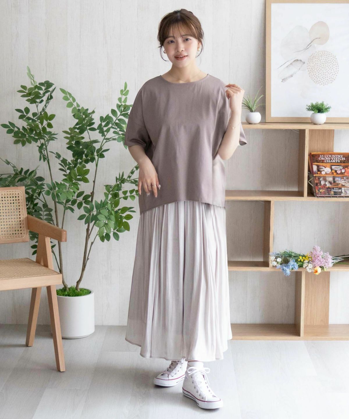 nAvy SARARI 切替ワイドプルオーバー レディース