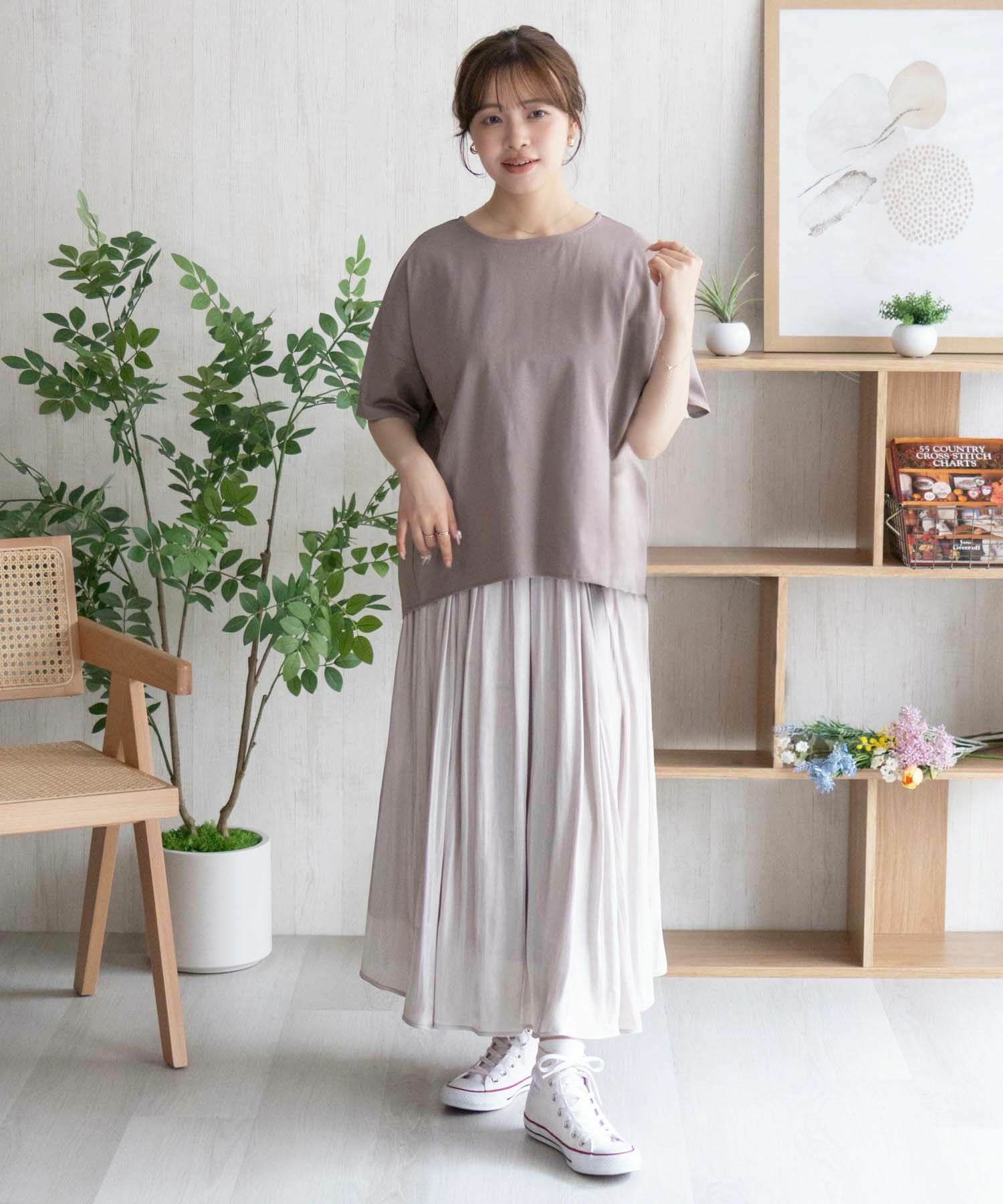 nAvy SARARI 切替ワイドプルオーバー レディース