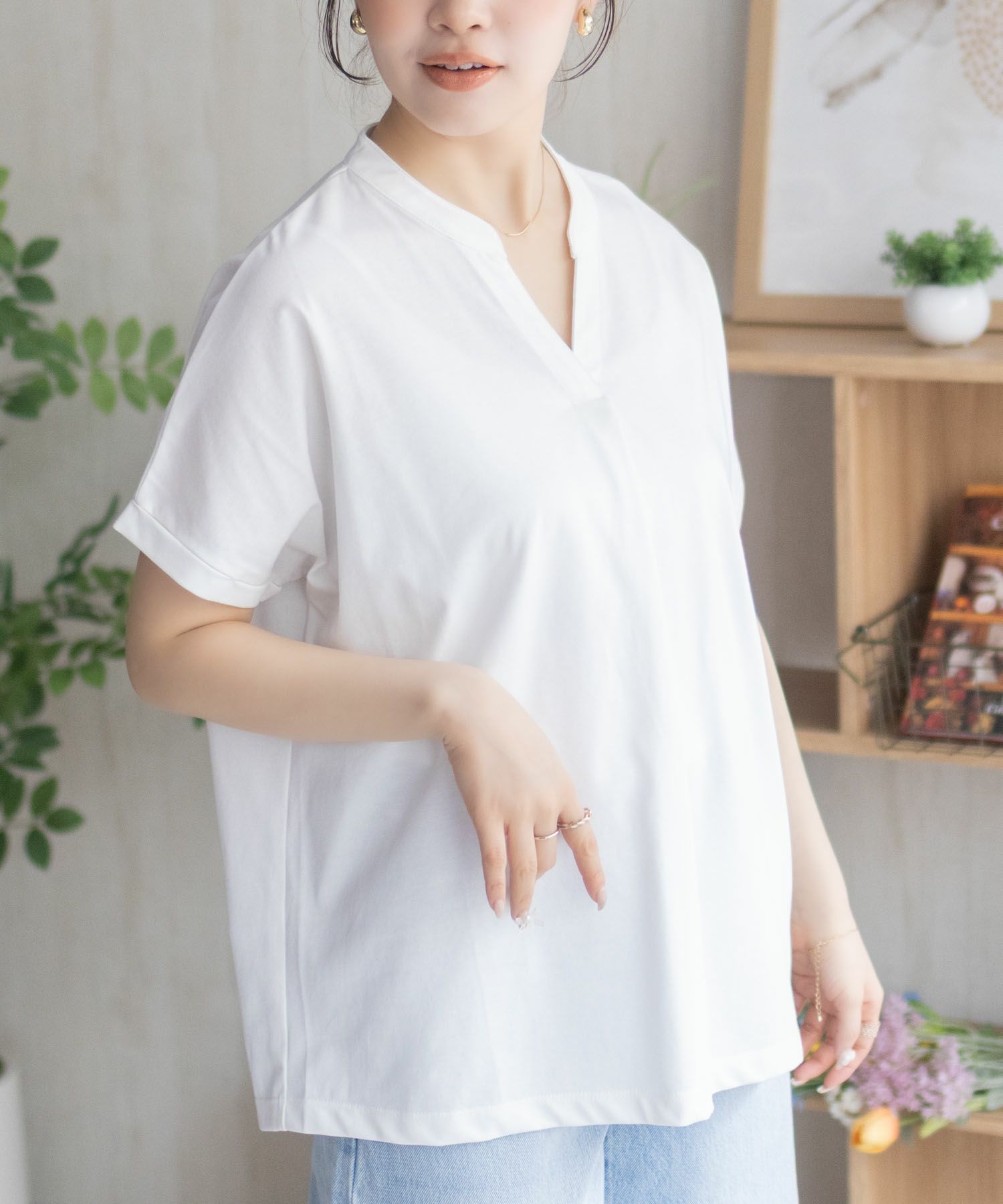 nAvy SARARI スキッパープルオーバー レディース