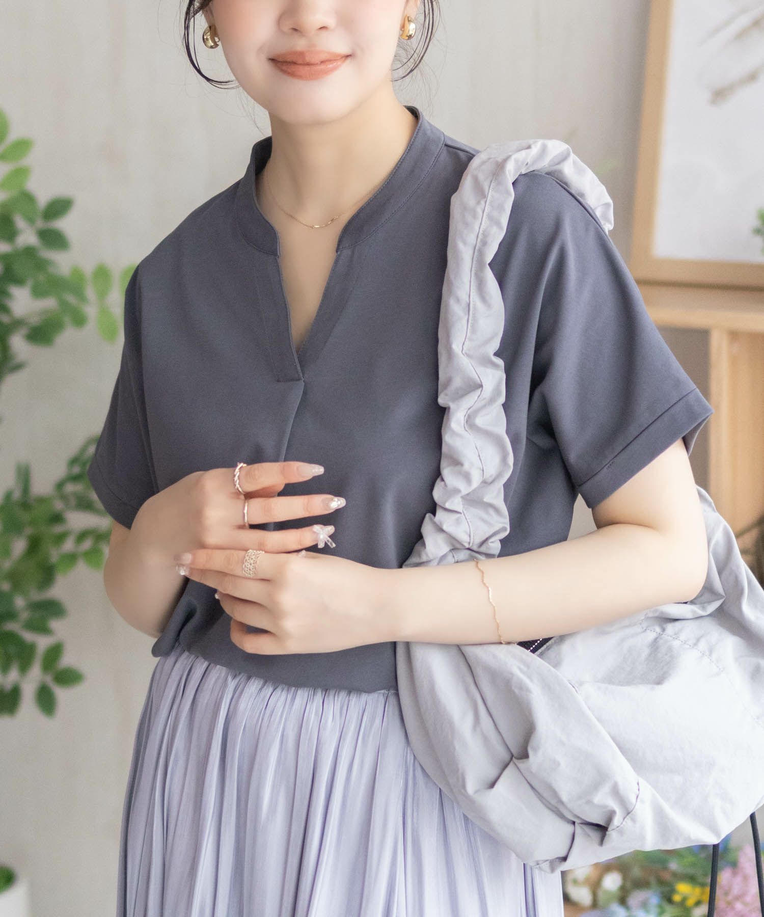 nAvy SARARI スキッパープルオーバー レディース