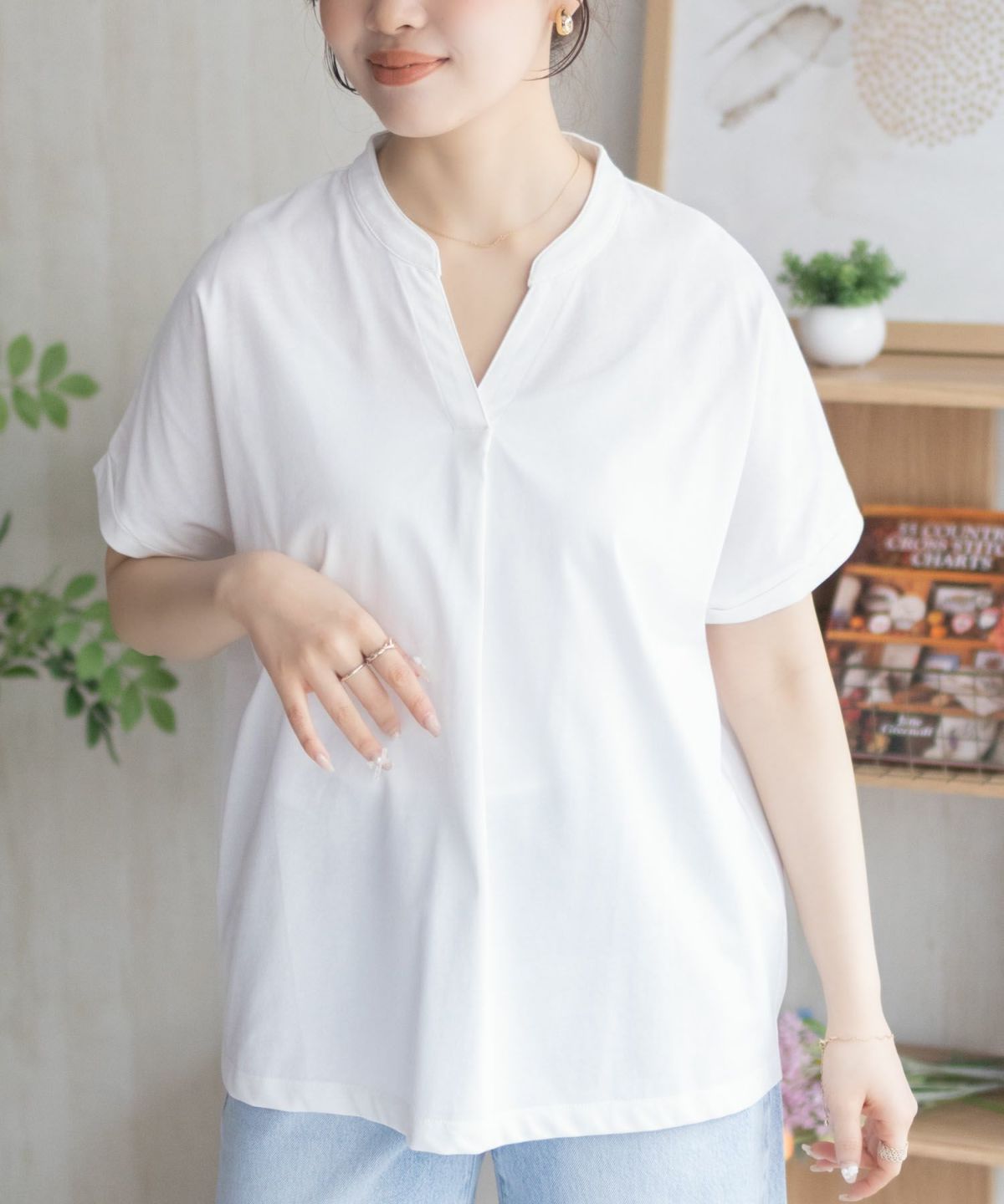 nAvy SARARI スキッパープルオーバー レディース