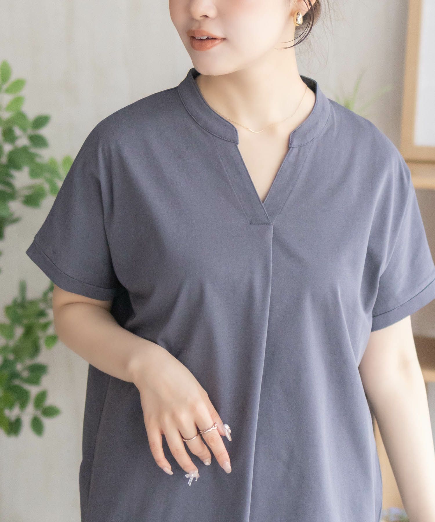 nAvy SARARI スキッパープルオーバー レディース