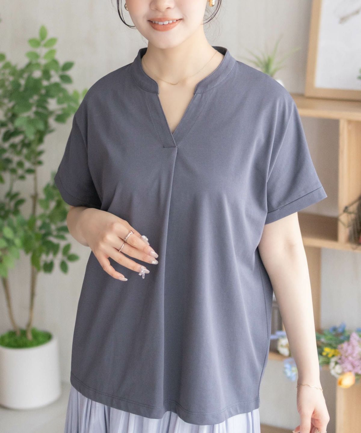 nAvy SARARI スキッパープルオーバー レディース