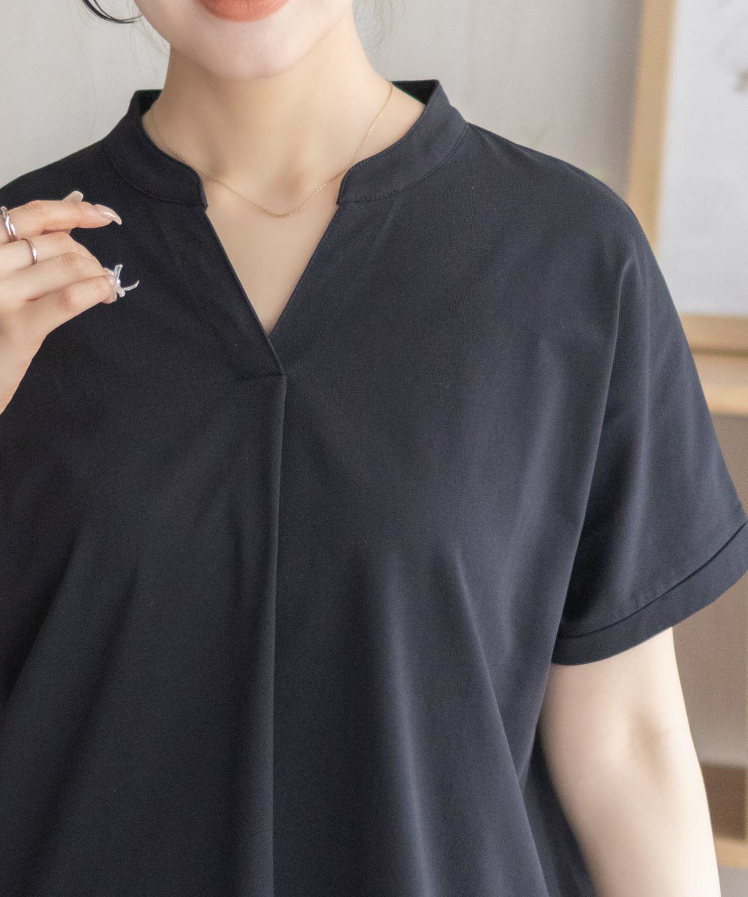 nAvy SARARI スキッパープルオーバー レディース