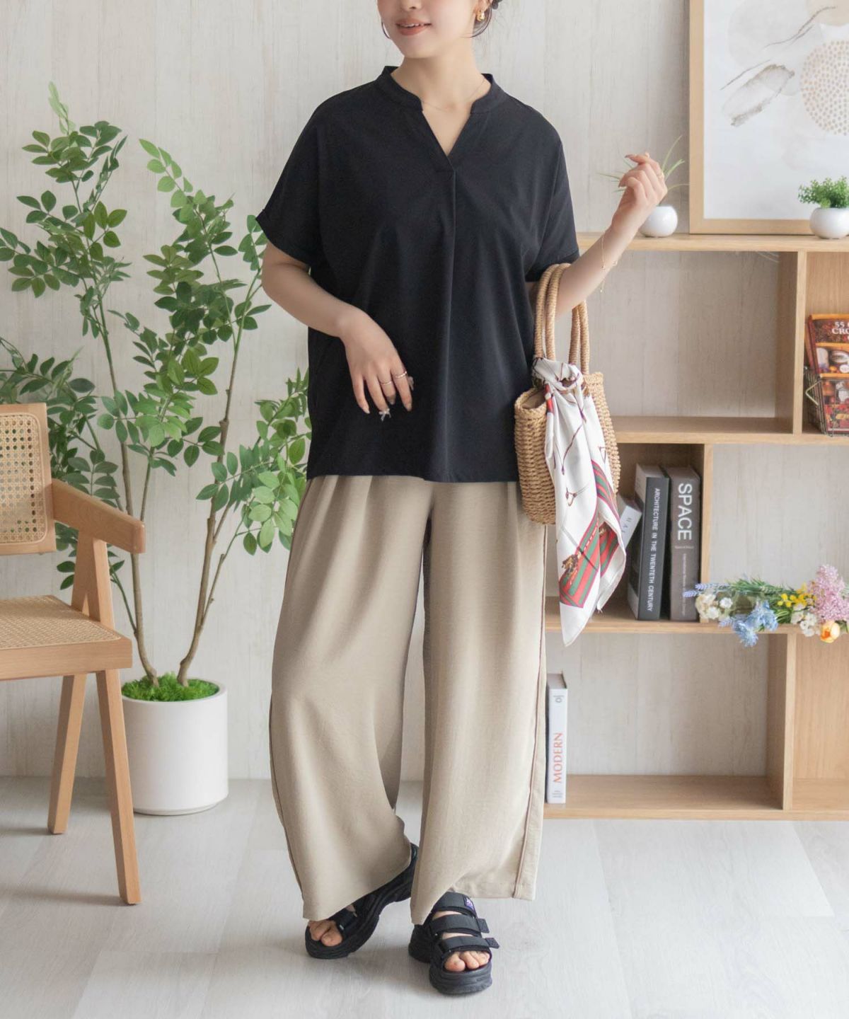 nAvy SARARI スキッパープルオーバー レディース