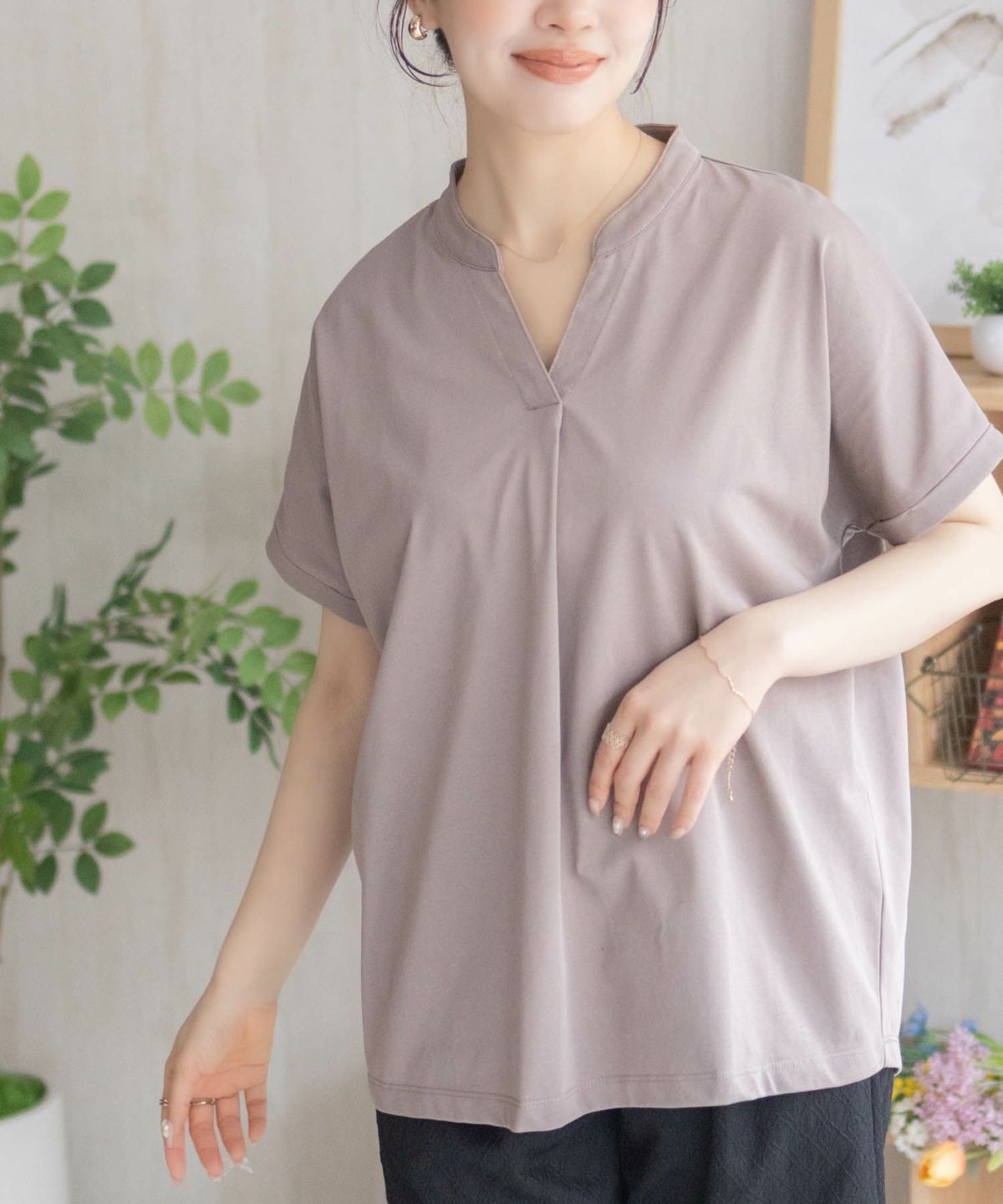 nAvy SARARI スキッパープルオーバー レディース