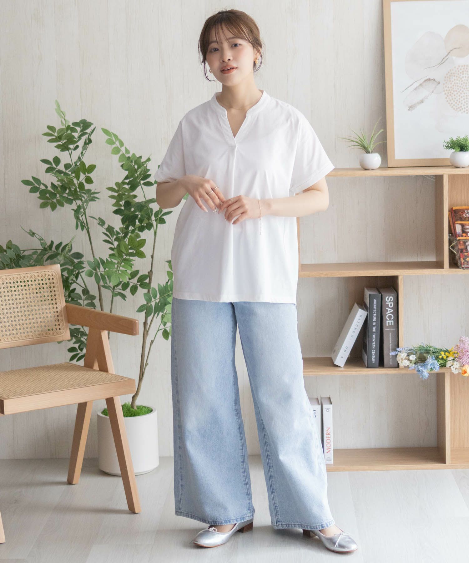 nAvy SARARI スキッパープルオーバー レディース
