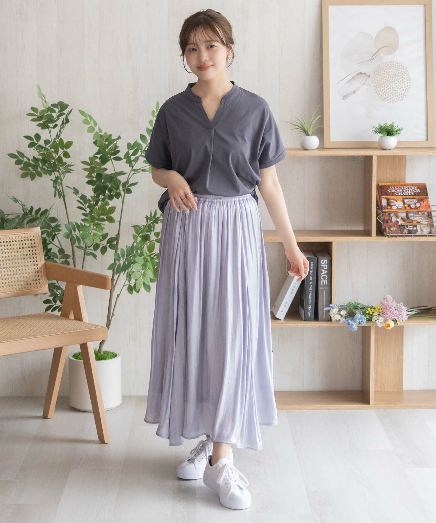 nAvy SARARI スキッパープルオーバー レディース
