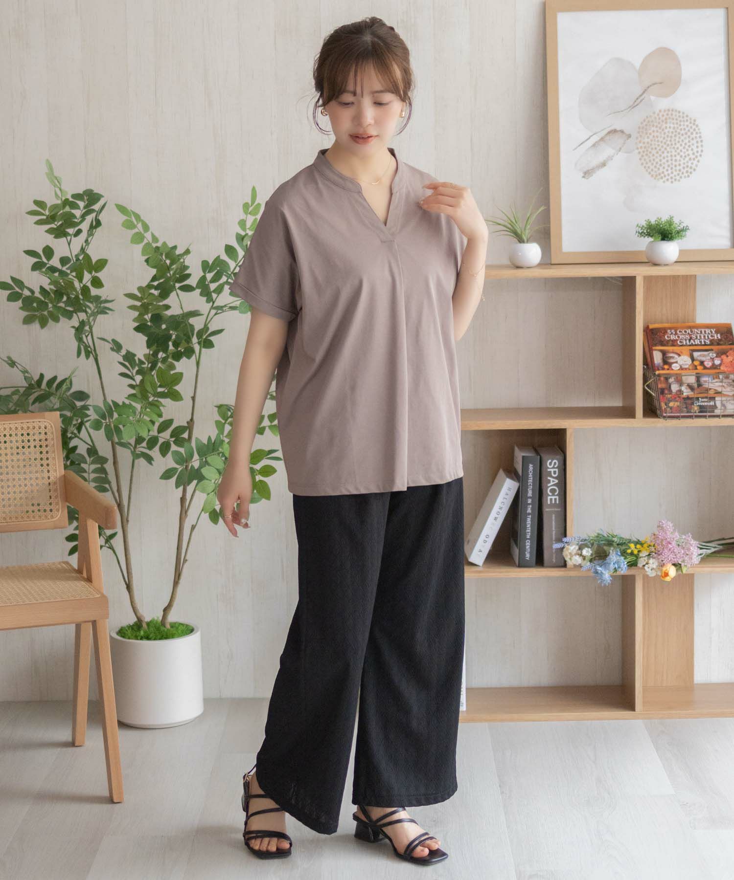nAvy SARARI スキッパープルオーバー レディース