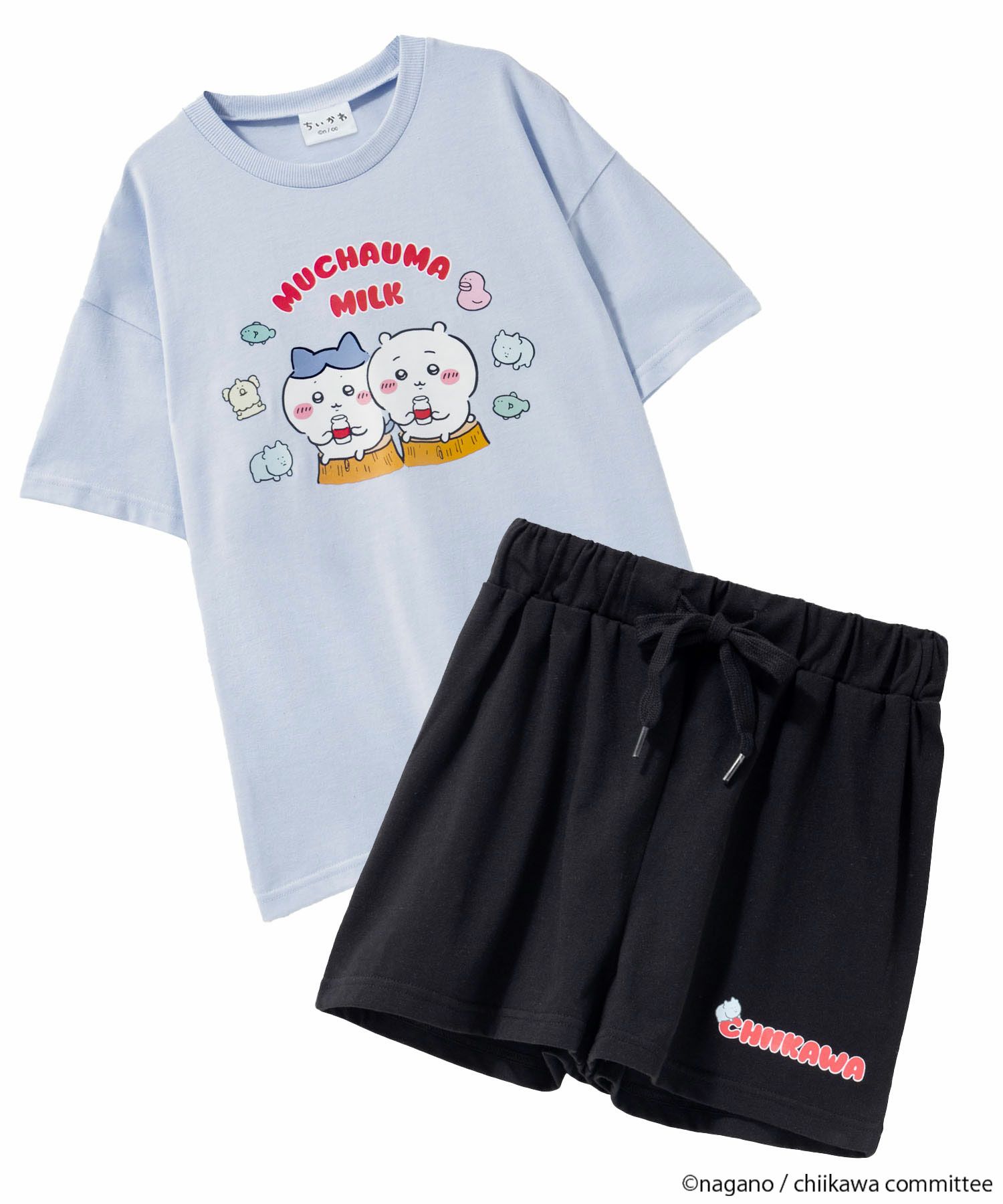 ちいかわ ルームウェア半袖セットアップ キッズ