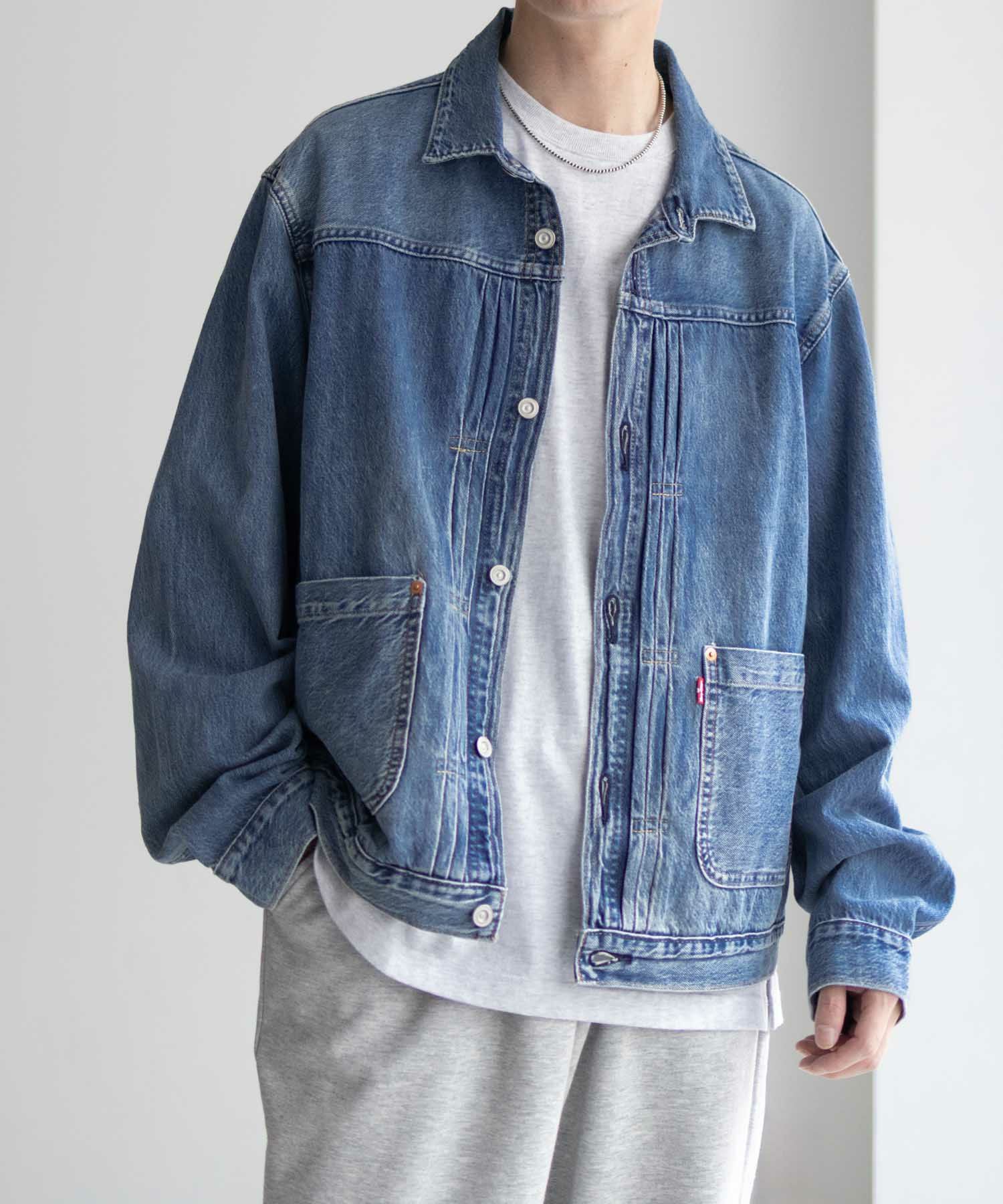 Levi's ヴィンテージ プリーツ トラッカージャケット メンズ