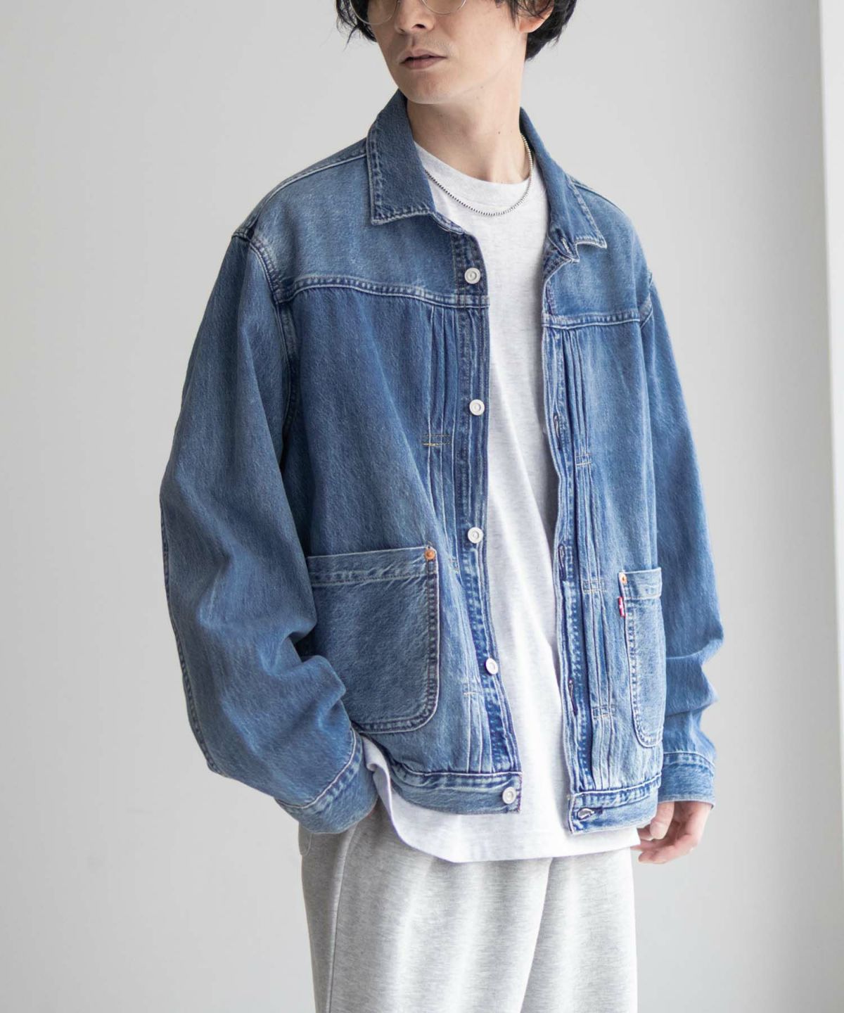 Levi's ヴィンテージ プリーツ トラッカージャケット メンズ