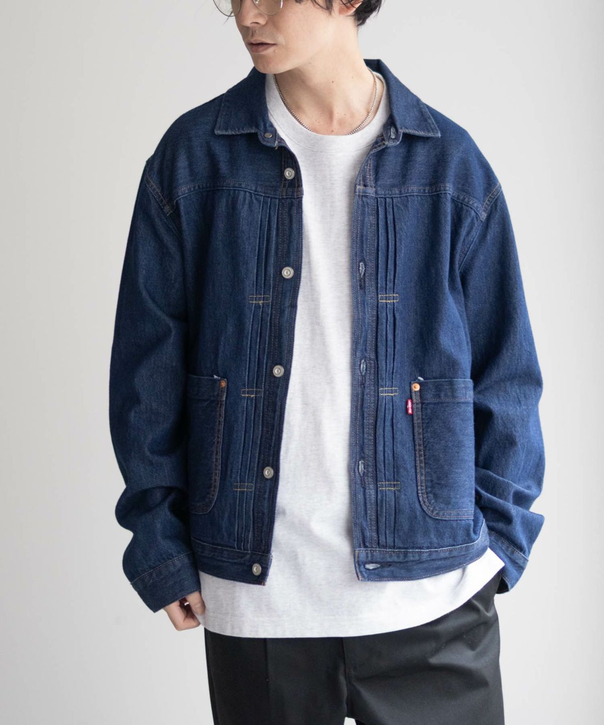 Levi's ヴィンテージ プリーツ トラッカージャケット メンズ