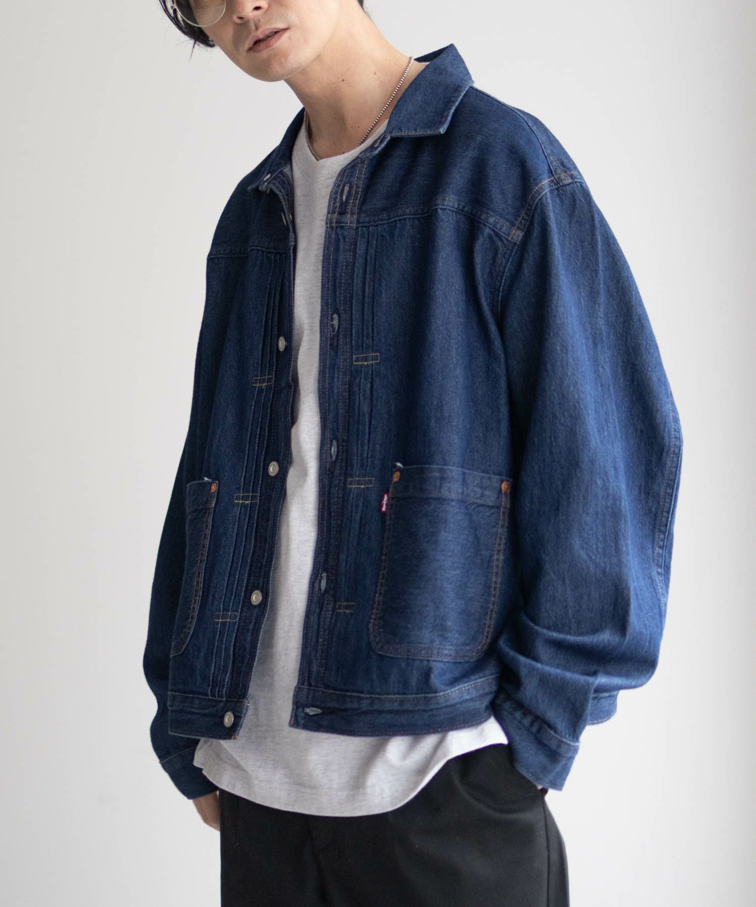 Levi's ヴィンテージ プリーツ トラッカージャケット メンズ