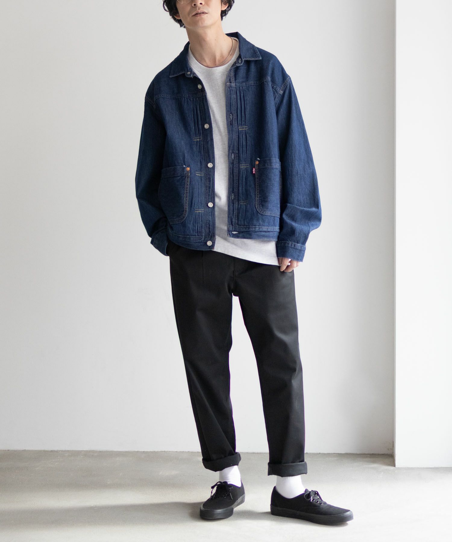 Levi's ヴィンテージ プリーツ トラッカージャケット メンズ
