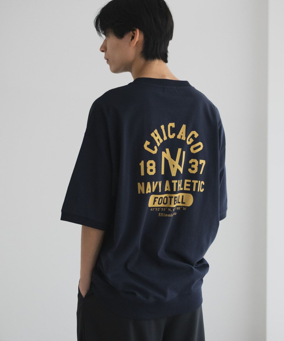 NAVY カレッジスウェットTシャツ メンズ ネコポス 対応商品