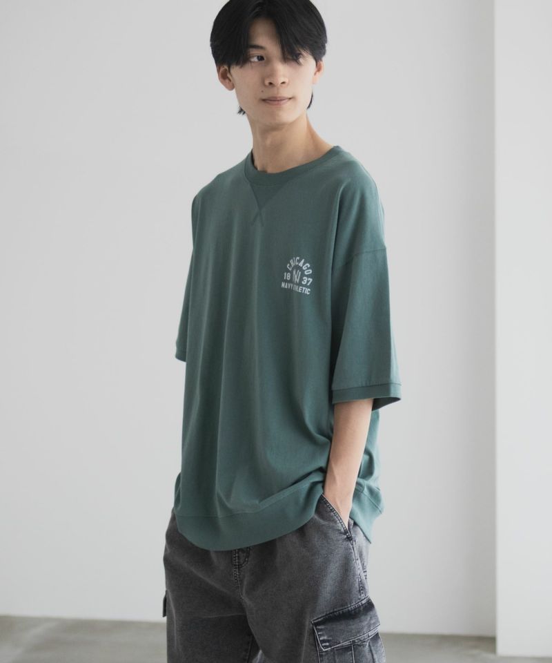 NAVY  カレッジスウェットTシャツ メンズ メール便 対応商品商品画像-16