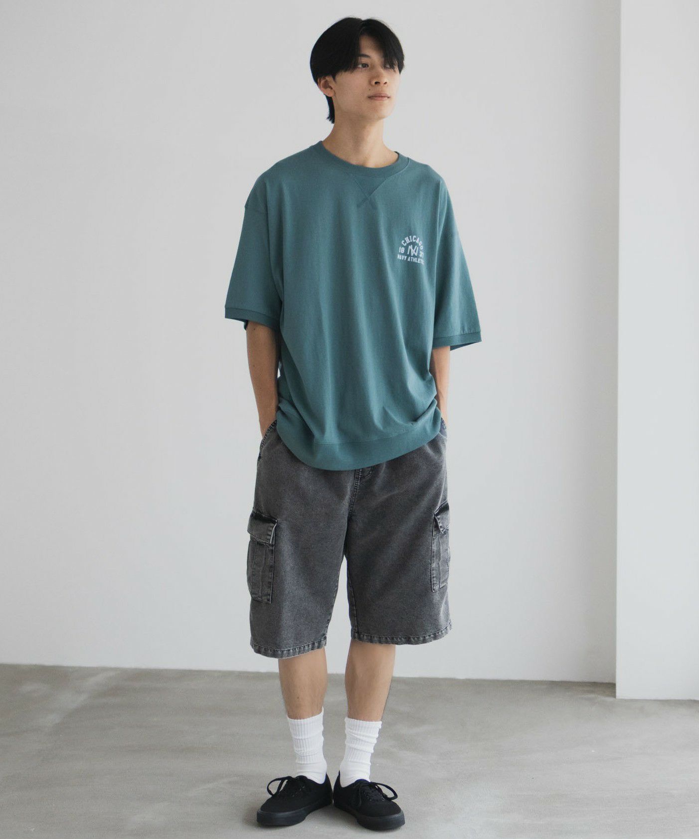 NAVY  カレッジスウェットTシャツ メンズ メール便 対応商品商品サムネイル-18