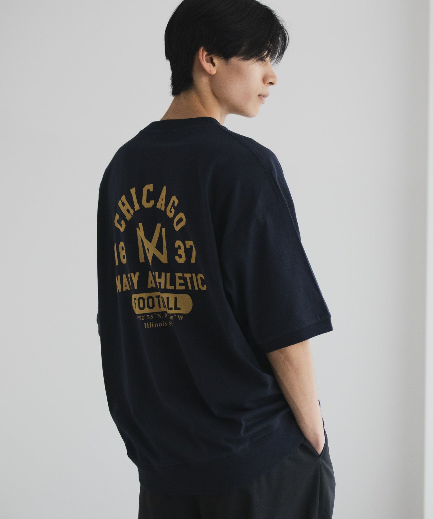 NAVY  カレッジスウェットTシャツ メンズ メール便 対応商品商品サムネイル-21