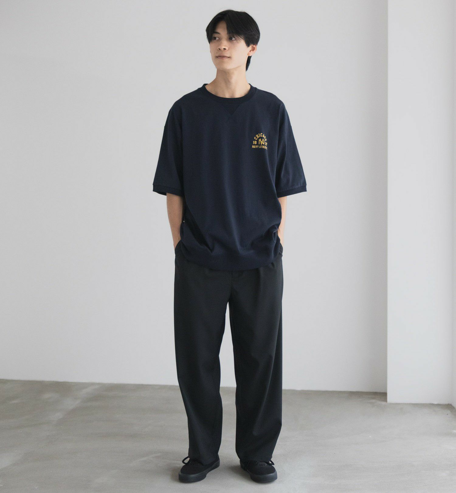 NAVY  カレッジスウェットTシャツ メンズ メール便 対応商品商品サムネイル-22