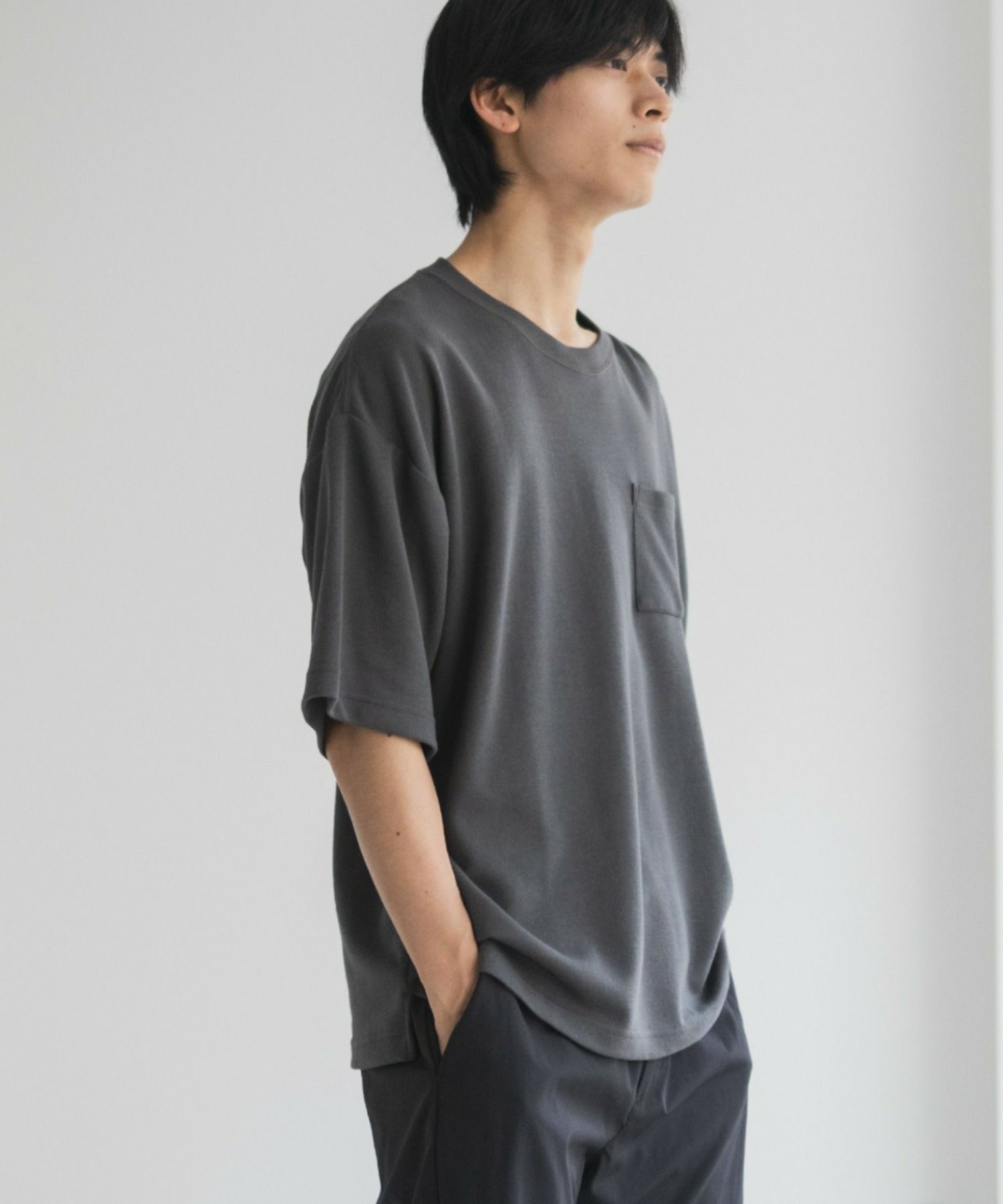 DISCUS  COOLMAX ポンチ素材 冷感Tシャツ メンズ メール便 対応商品商品画像-9