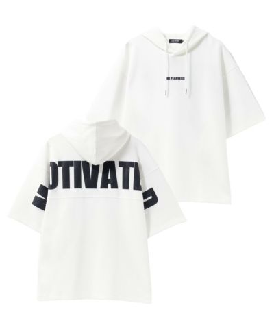ポンチ素材 エンボスプリントTパーカー メンズ ネコポス 対応商品