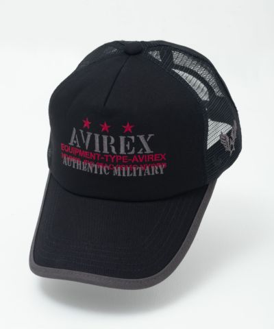 AVIREX  スターモチーフ パイピングメッシュキャップ メンズ