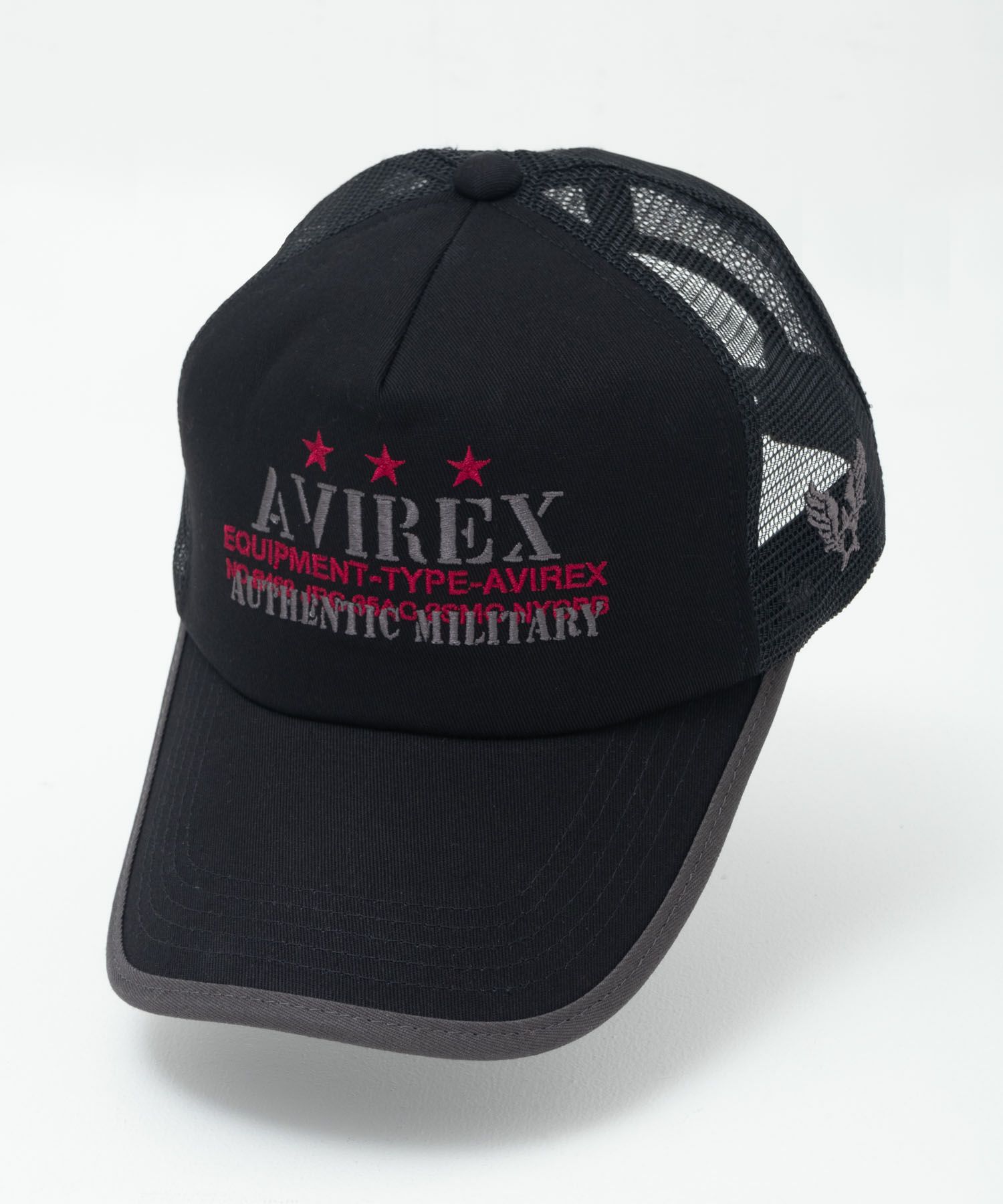 AVIREX スターモチーフ パイピングメッシュキャップ メンズ