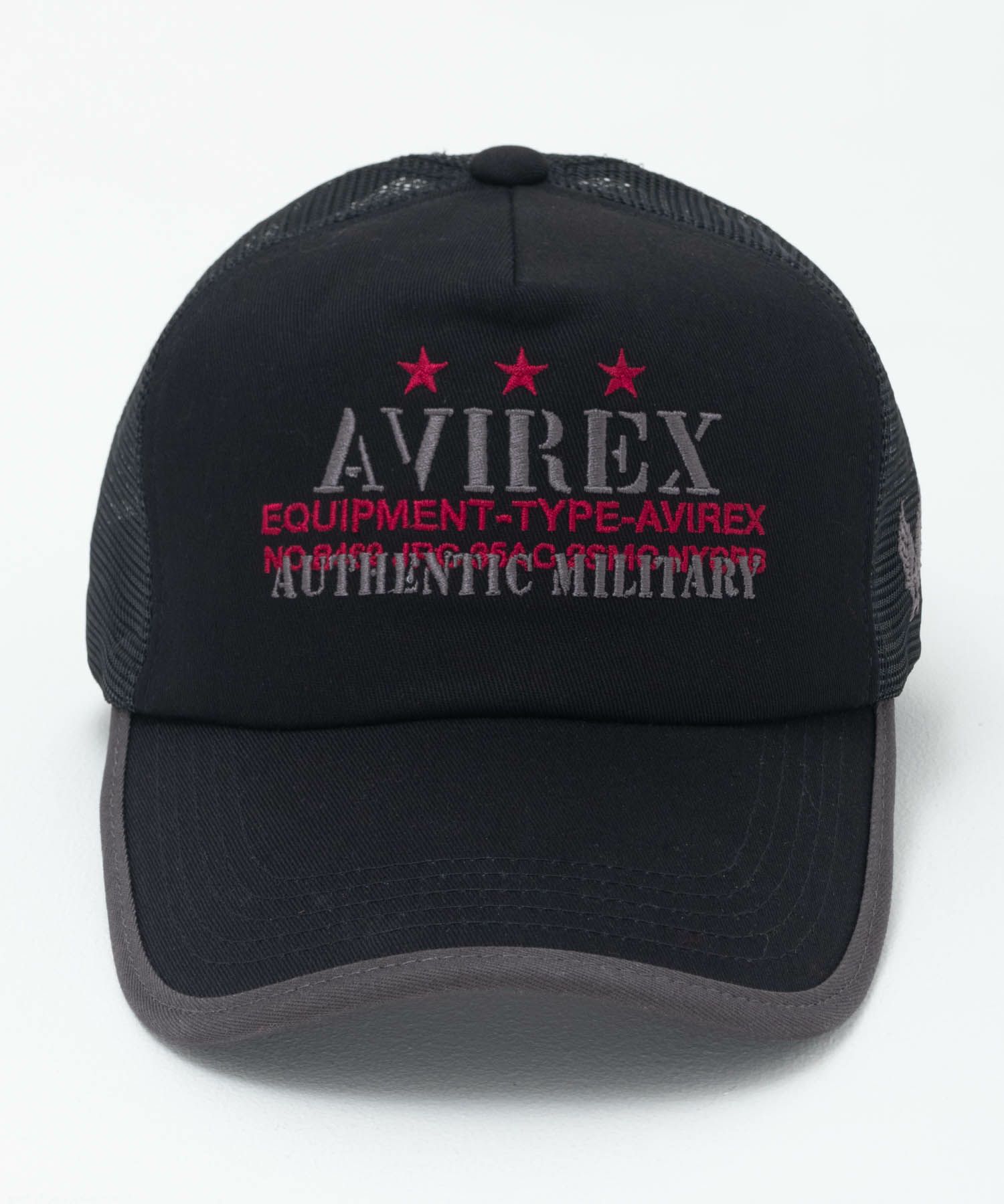 AVIREX スターモチーフ パイピングメッシュキャップ メンズ