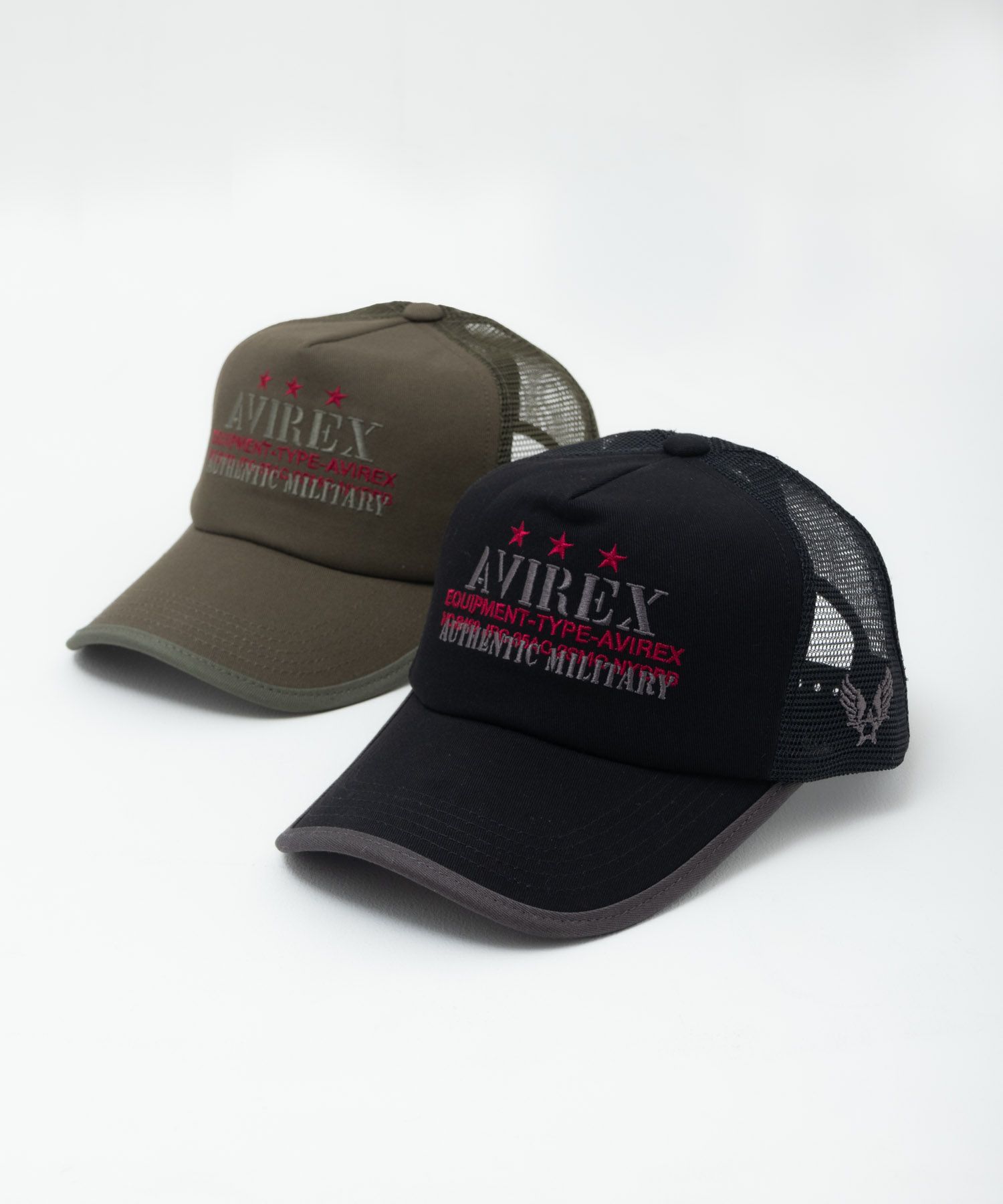 AVIREX スターモチーフ パイピングメッシュキャップ メンズ