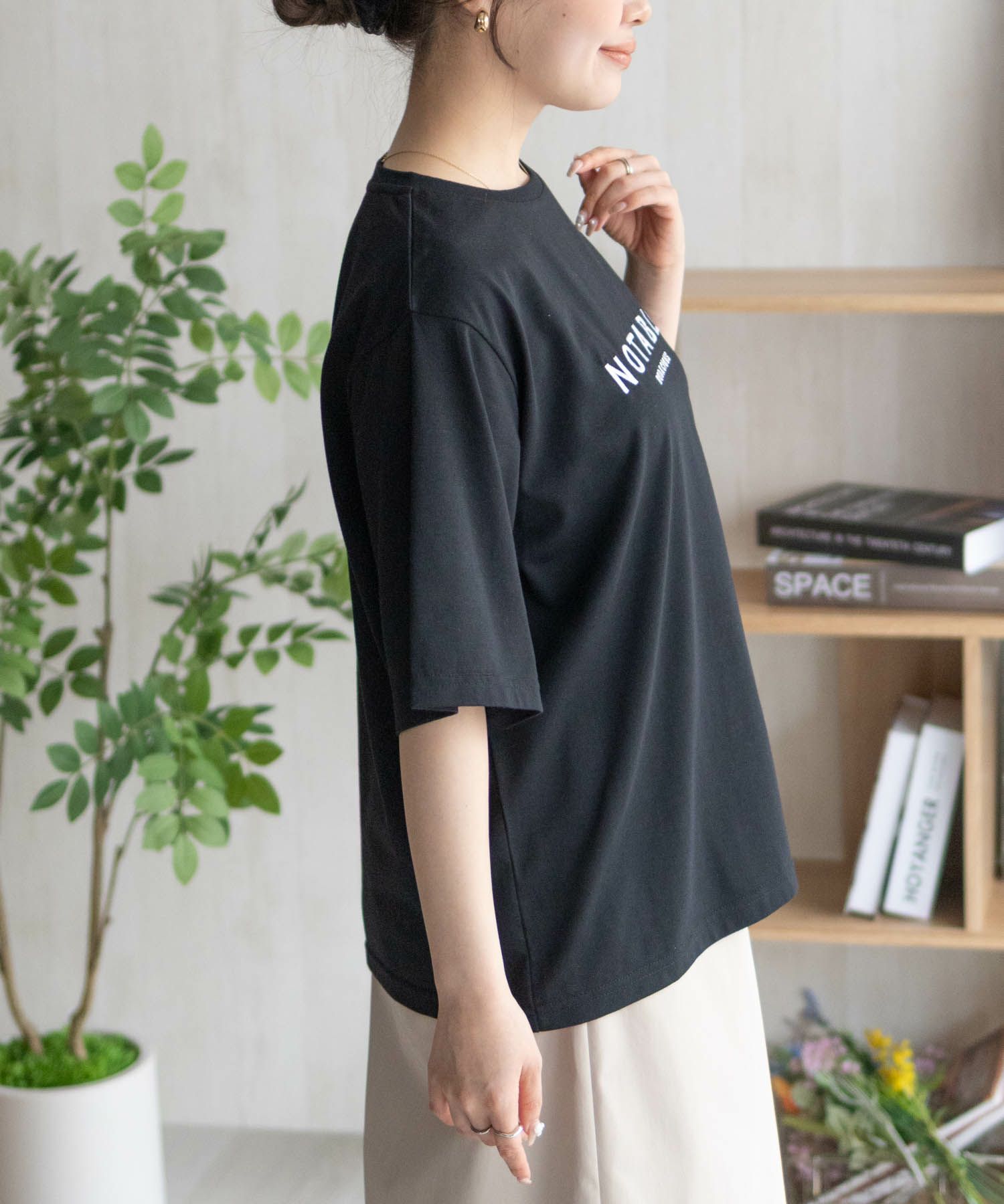 nAvy ロゴ刺繍Tシャツ レディース メール便 対応商品商品サムネイル-7