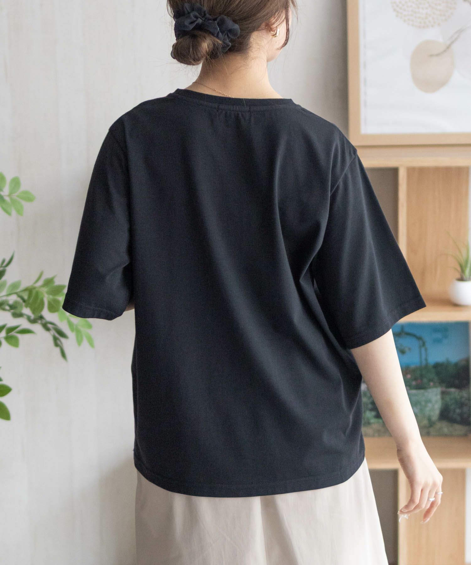 nAvy ロゴ刺繍Tシャツ レディース メール便 対応商品商品サムネイル-8