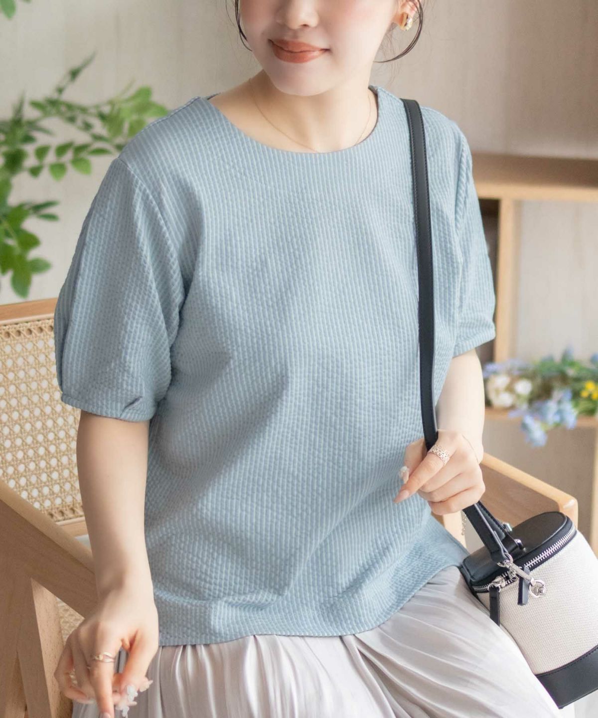 nAvy 袖タックプルオーバー レディース