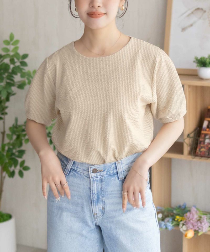 nAvy 袖タックプルオーバー レディース