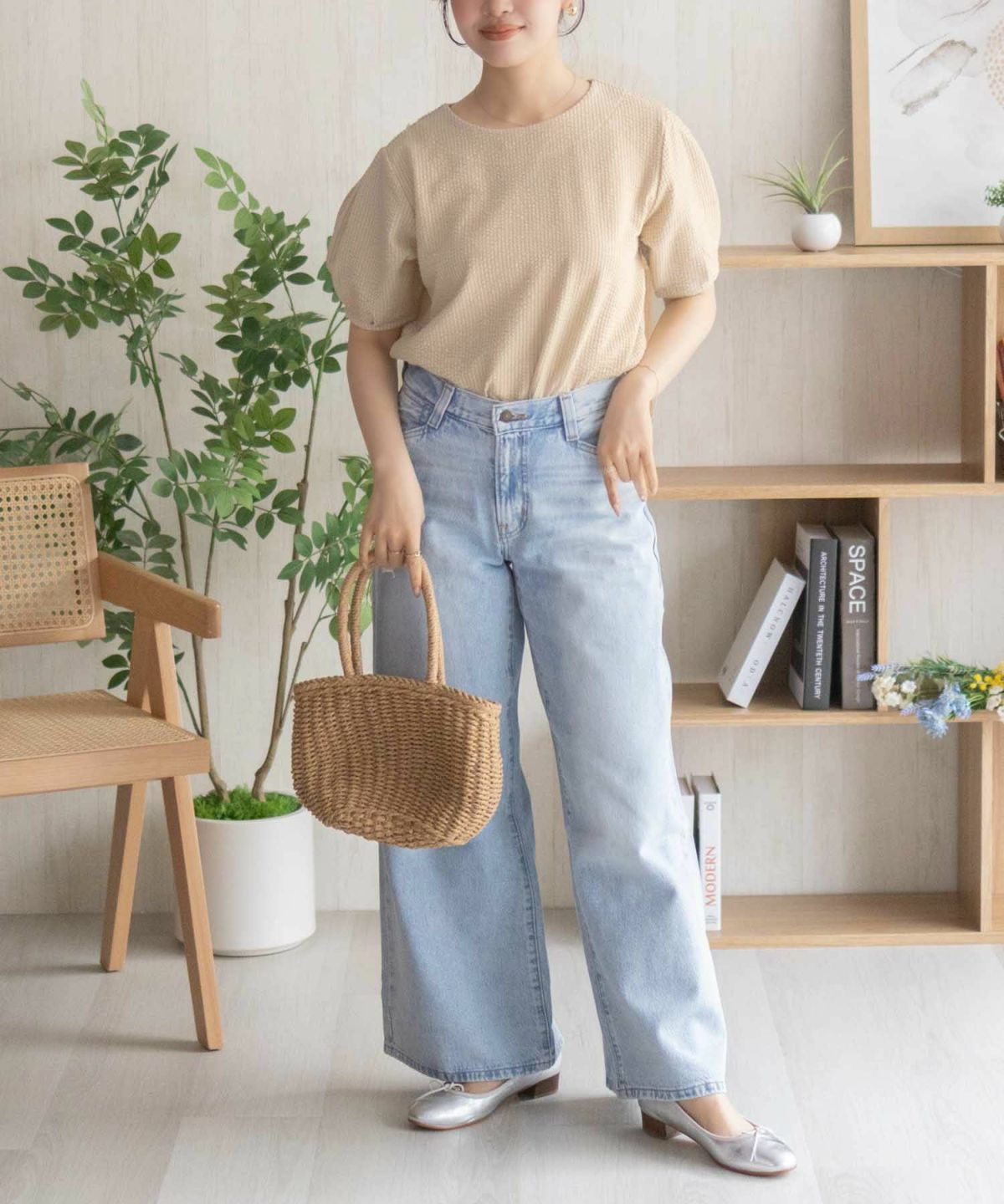 nAvy 袖タックプルオーバー レディース