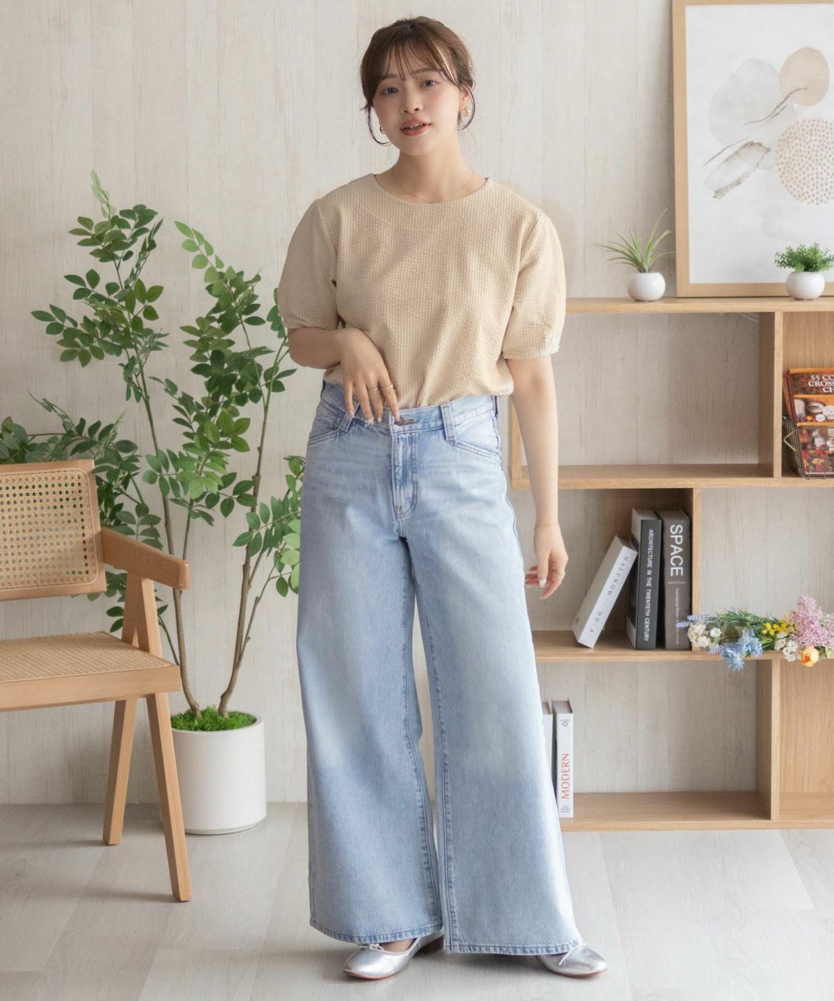 nAvy 袖タックプルオーバー レディース