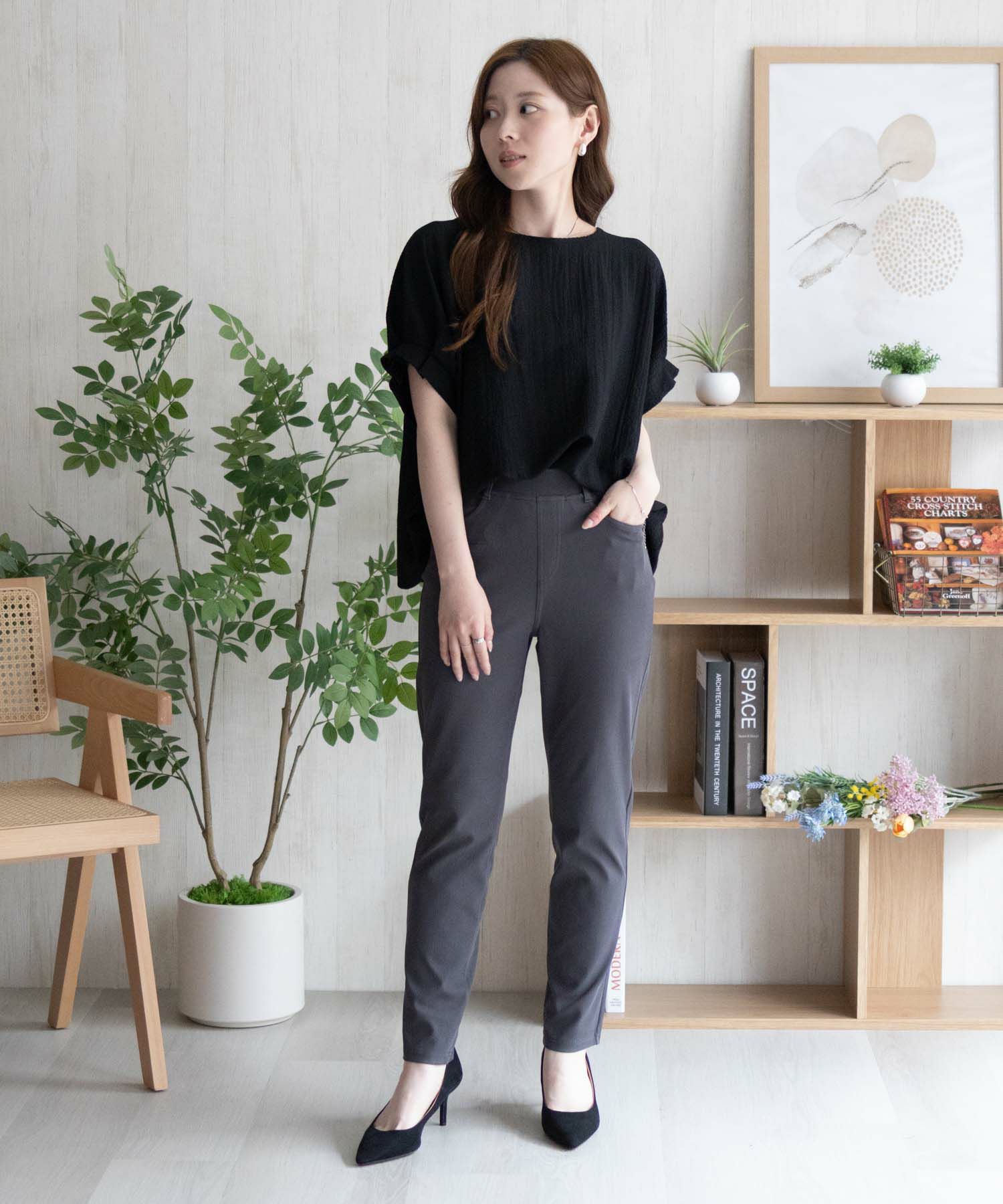 nAvy SARARI  ひんやりフローズンストレートパンツ レディース商品サムネイル-36