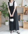 nAvy ポリツイルサロペットアンサンブル レディース