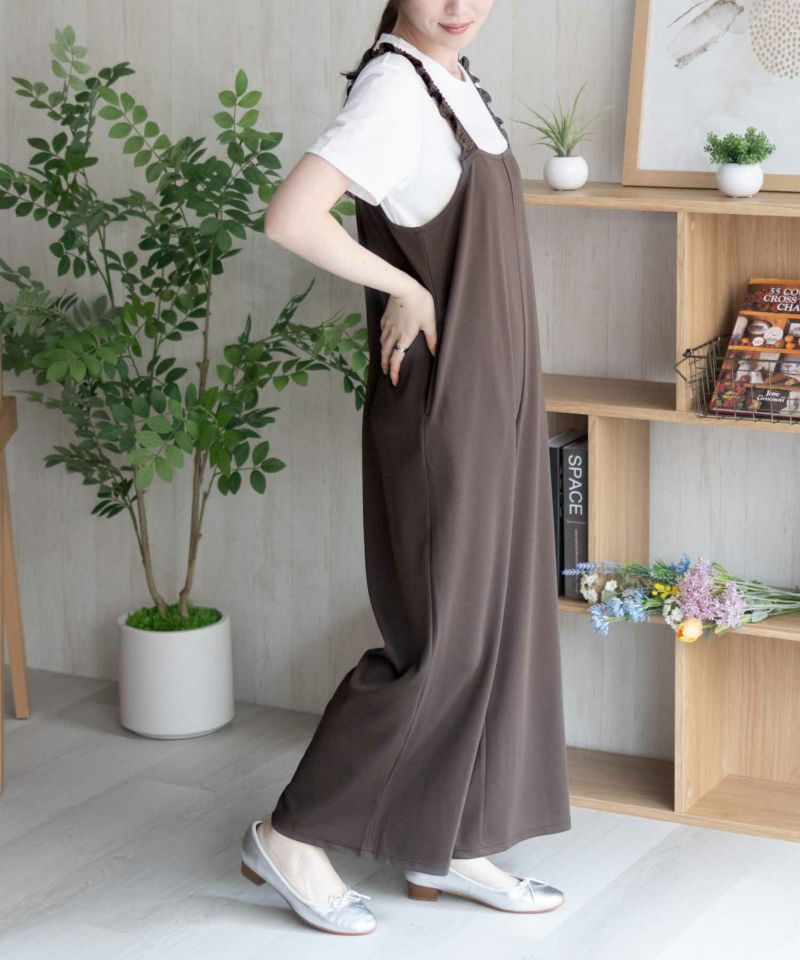 nAvy ポリツイルサロペットアンサンブル レディース商品画像-2