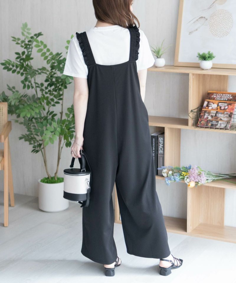 nAvy  ポリツイルサロペットアンサンブル レディース商品画像-8