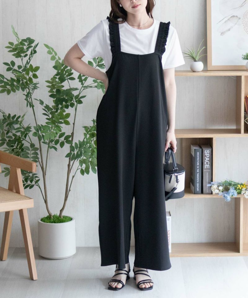 nAvy ポリツイルサロペットアンサンブル レディース商品画像-9