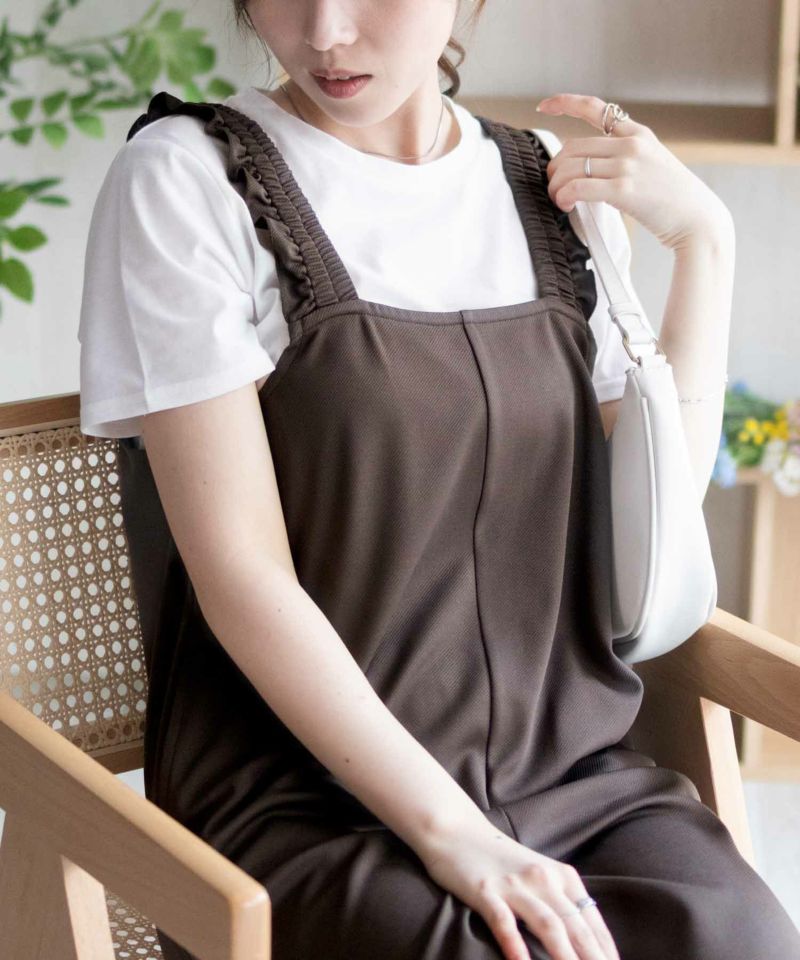 nAvy  ポリツイルサロペットアンサンブル レディース商品画像-12