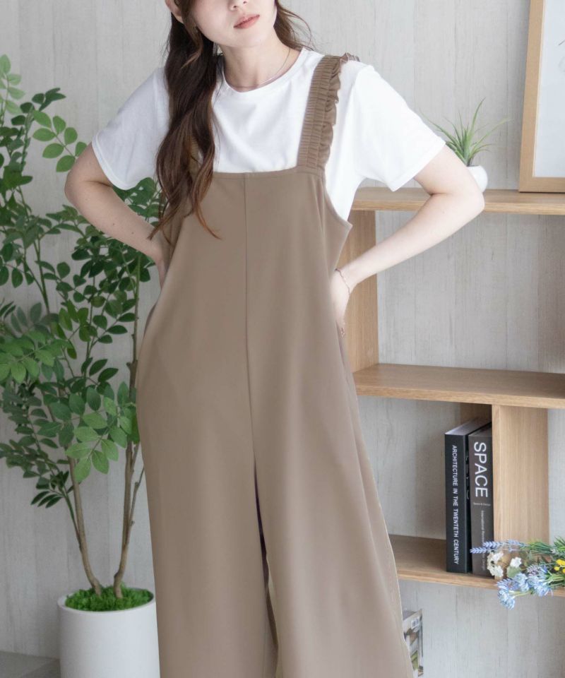 nAvy  ポリツイルサロペットアンサンブル レディース商品画像-14