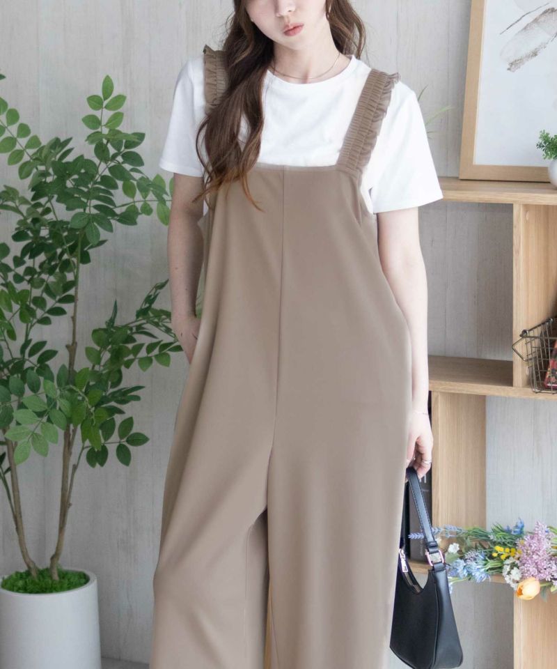 nAvy  ポリツイルサロペットアンサンブル レディース商品画像-16