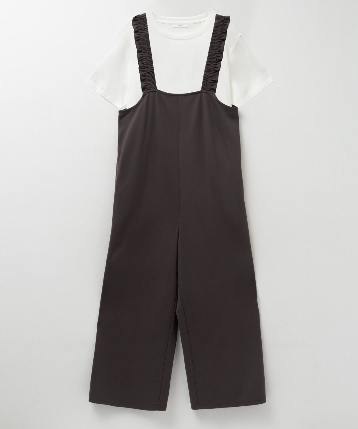 nAvy ポリツイルサロペットアンサンブル レディース