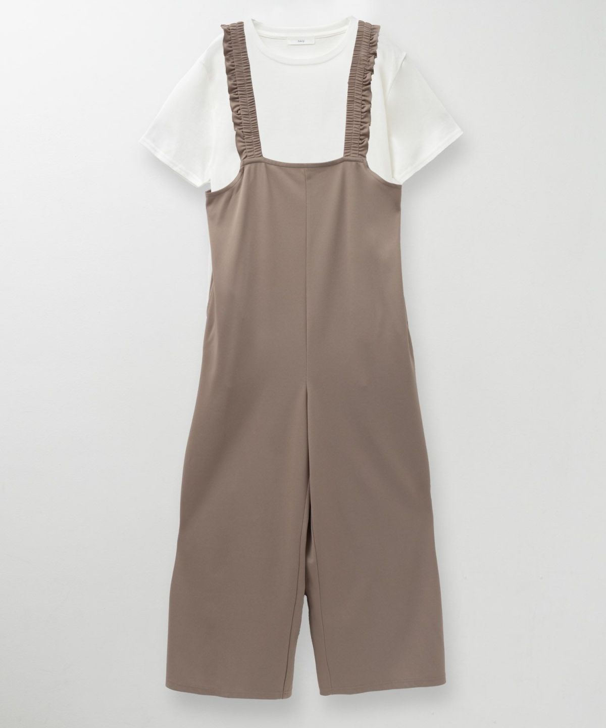 nAvy ポリツイルサロペットアンサンブル レディース