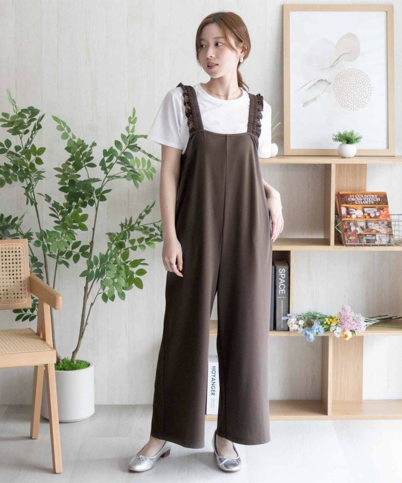 nAvy ポリツイルサロペットアンサンブル レディース商品画像-29