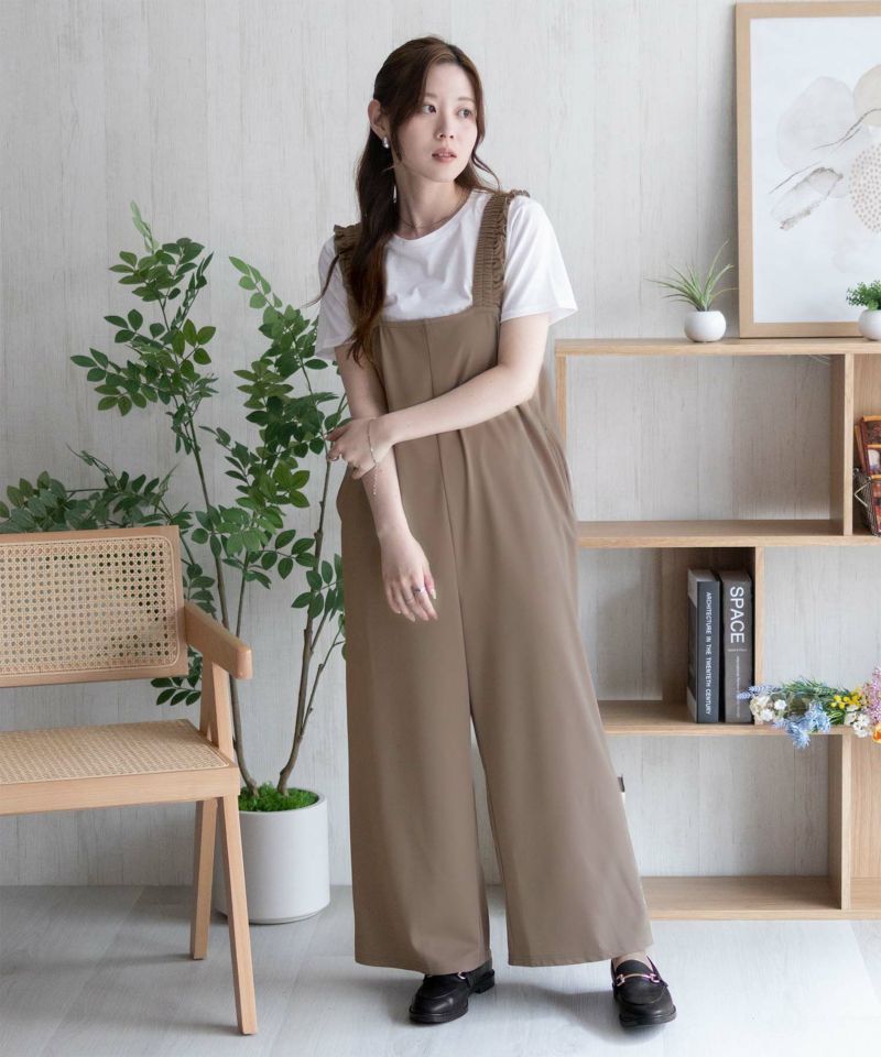 nAvy  ポリツイルサロペットアンサンブル レディース商品画像-30