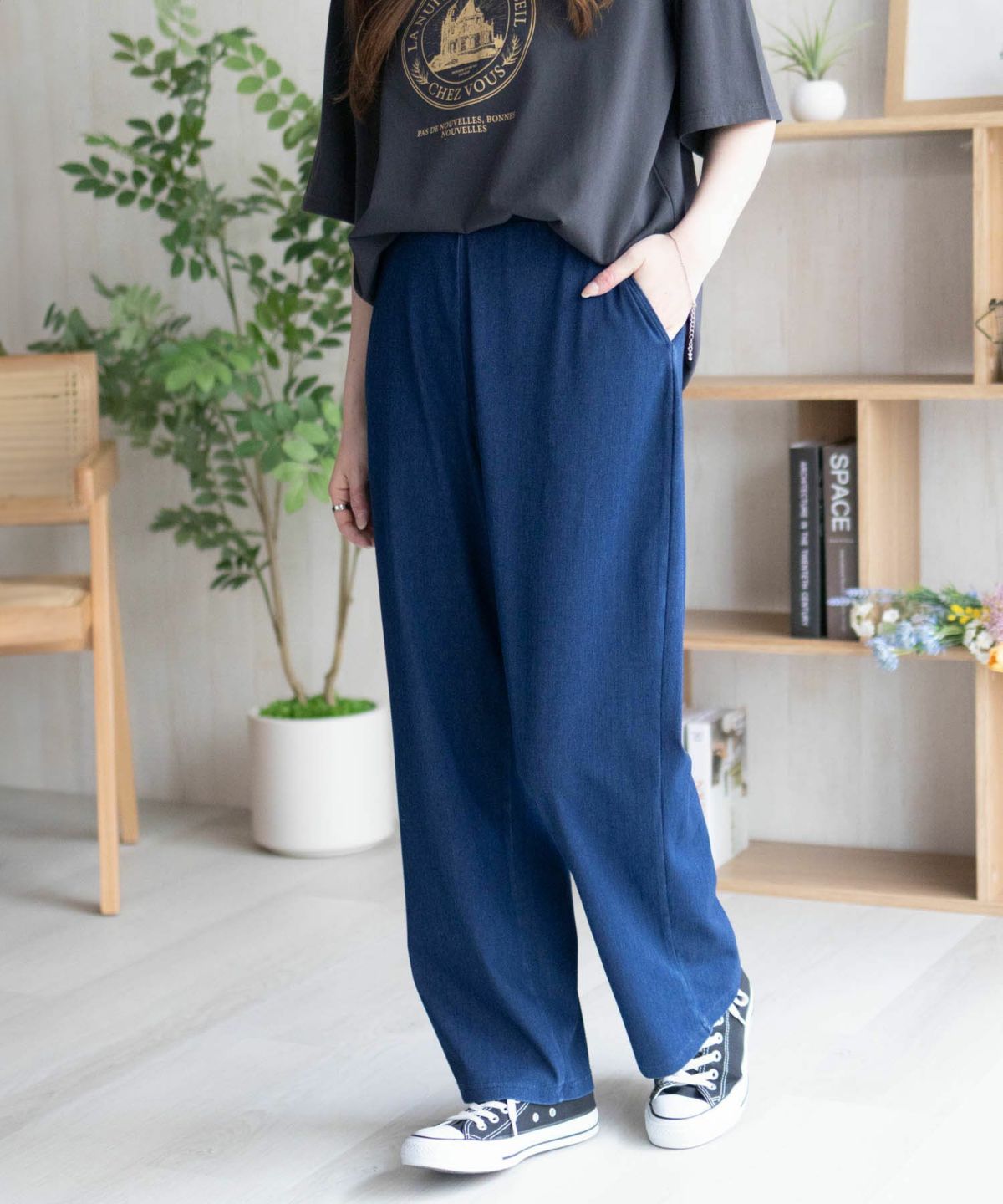 nAvy SARARI ひんやりフローズンセミワイドパンツ レディース